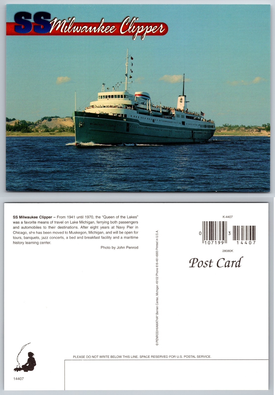 Continental SS Milwaukee Clipper Postcard
