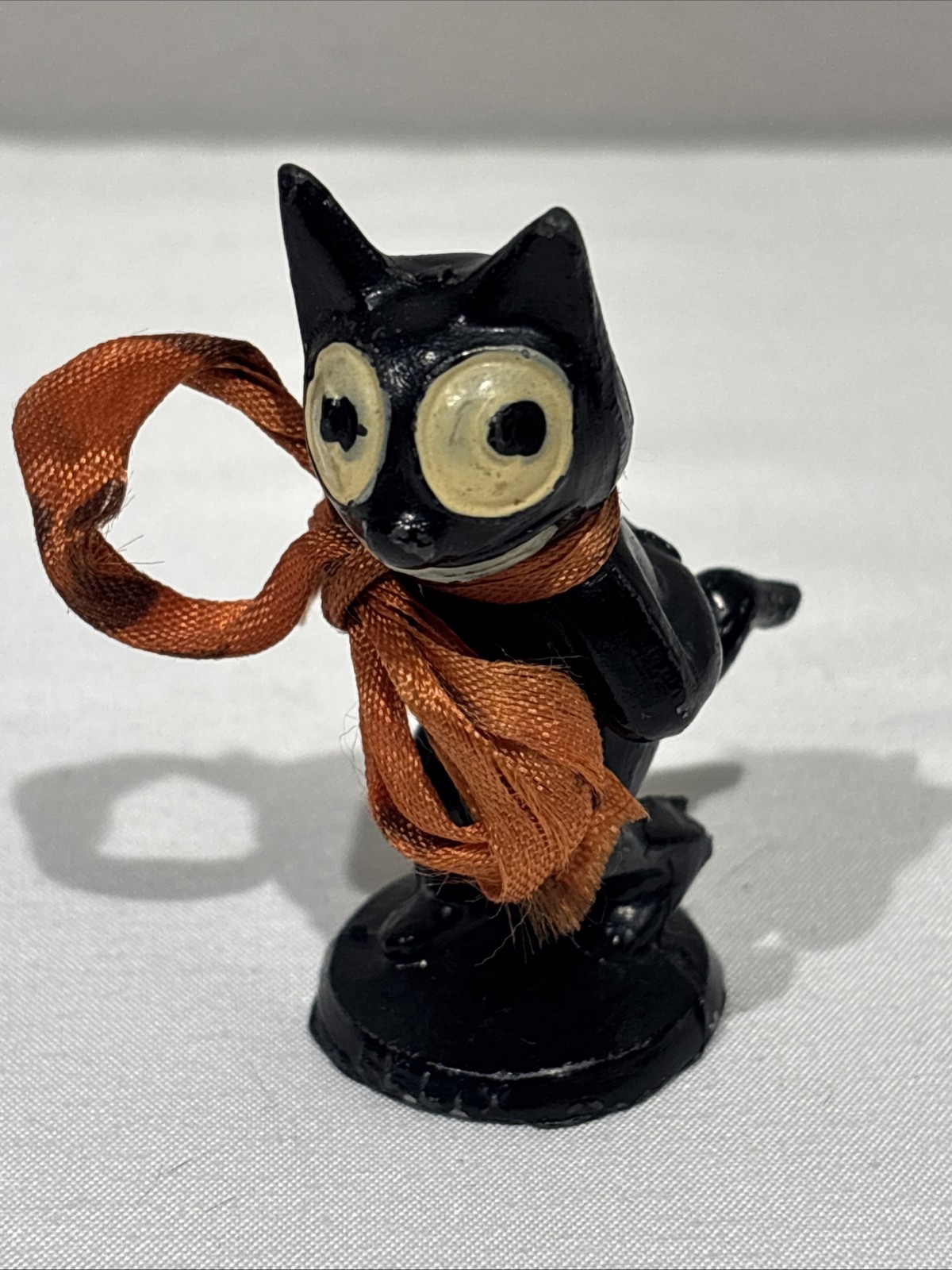 Antique 1925 Felix the Cat Lead Figurine Sullivan Vintage Hand Painted Embossed