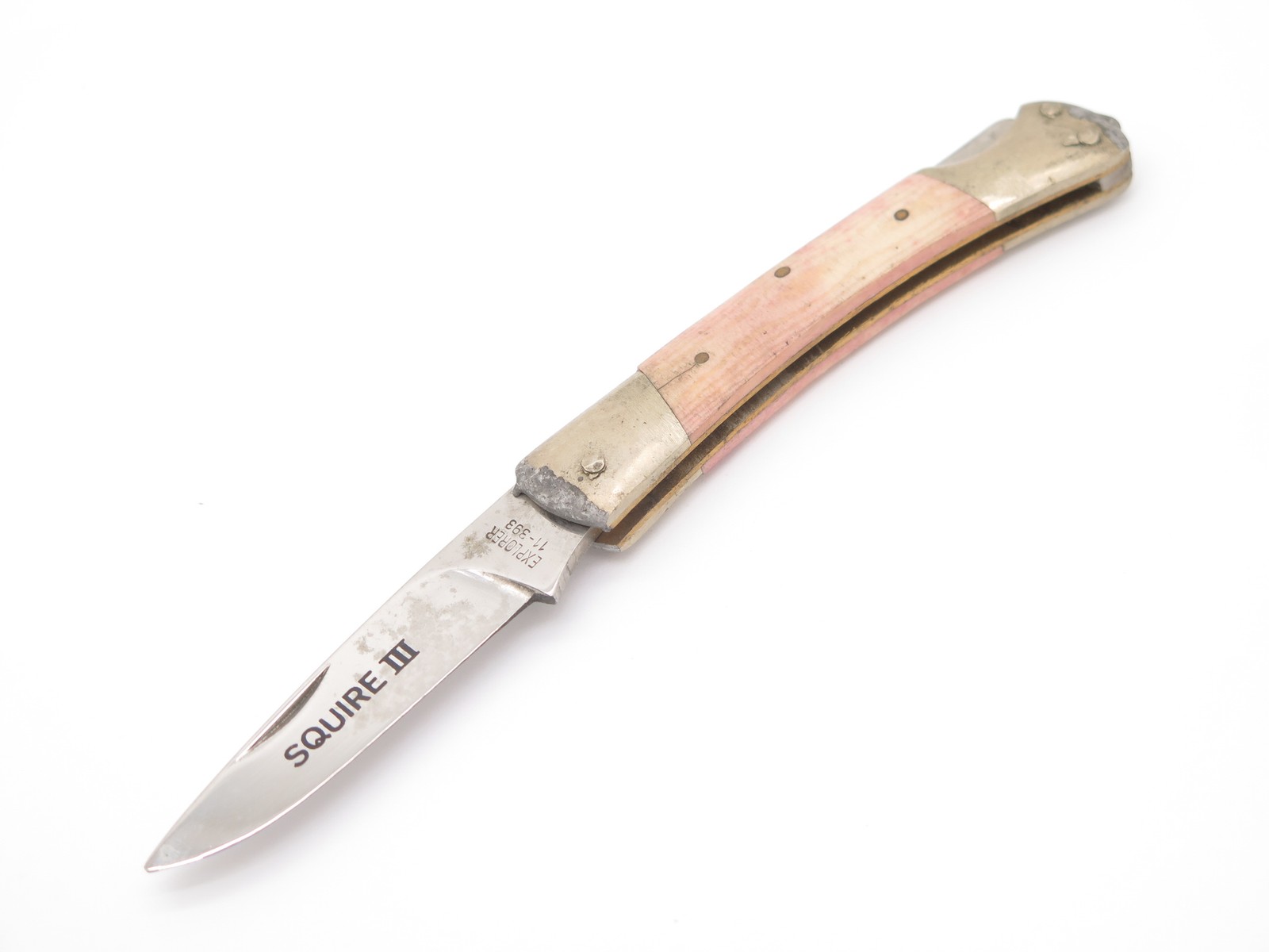 Vintage Explorer 11-393 Seki Japan Squire III Micarta Pocket Knife (Unfinished)