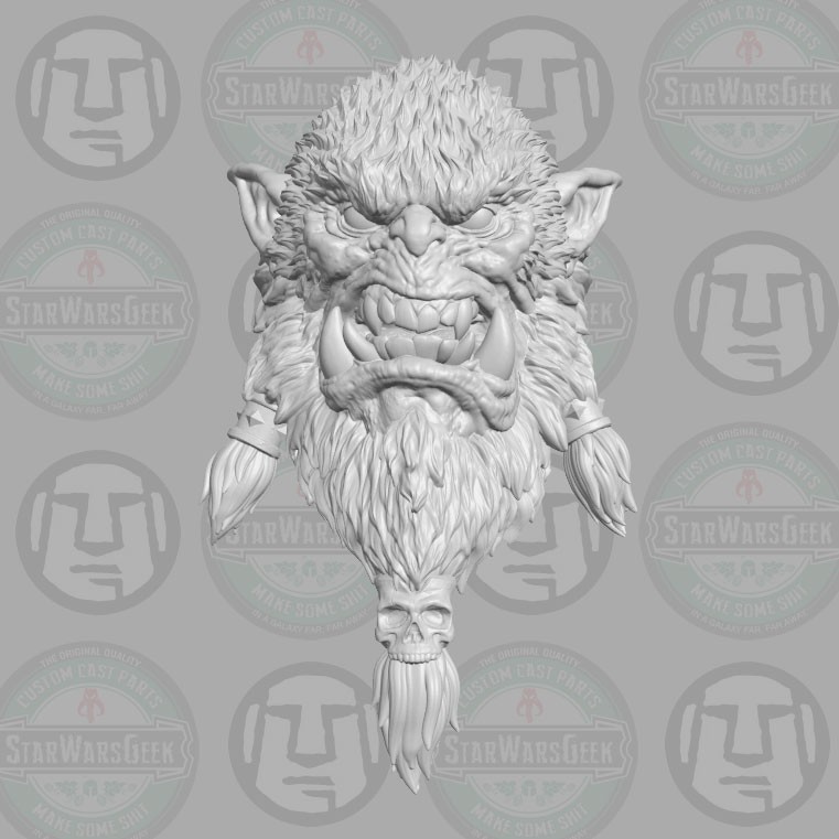 Bigfoot custom head v1 for 1:6 1:10 1:12 1:18 fantasy action figures
