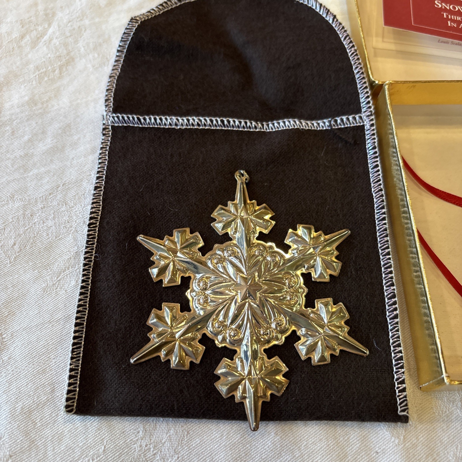 2005 Gorham Sterling Silver Collectible Snowflake Christmas Ornament