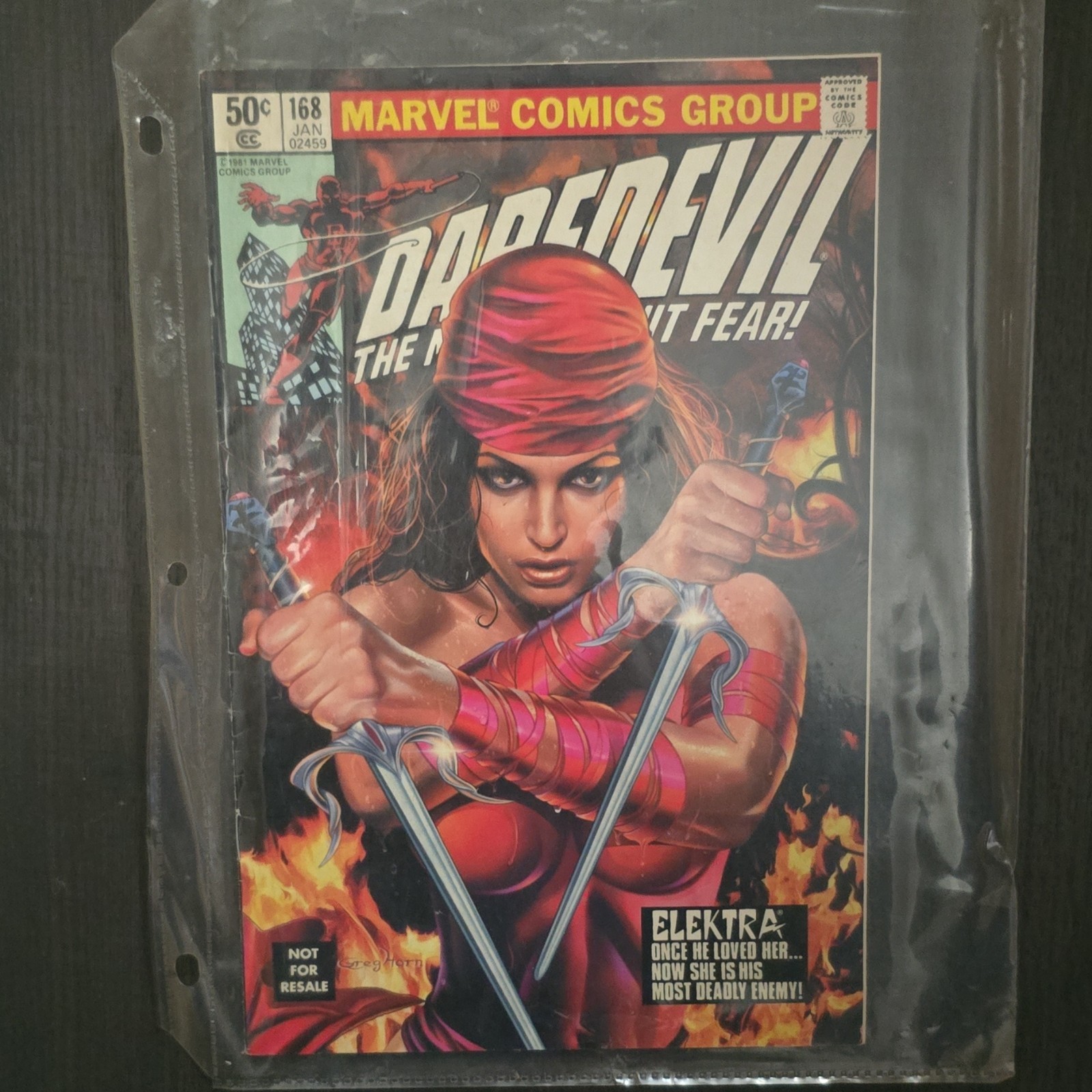  Daredevil #168 Elektra 2nd Printing  Rare DVD Movie Promo Frank Miller (Comic)