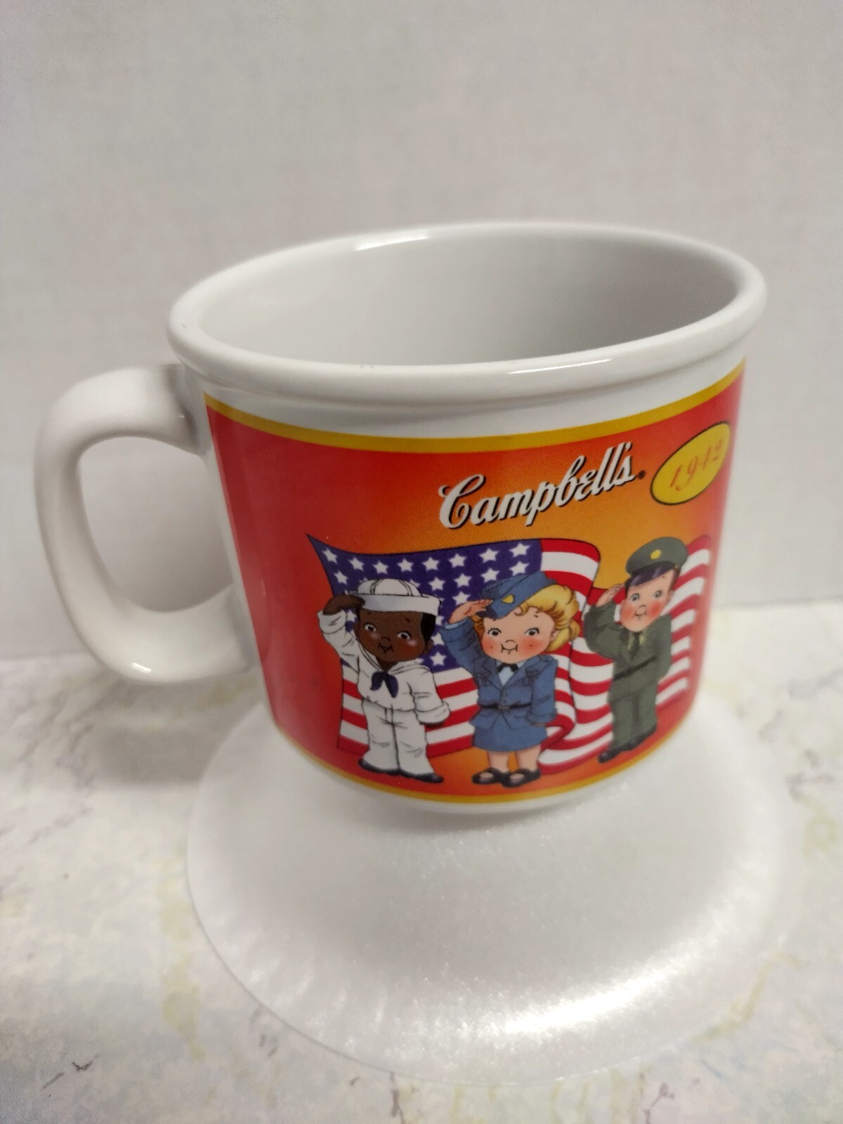 Campbells Soup Mug Kids 100 Years Anniversary Marked Vintage 1942 1956 1D