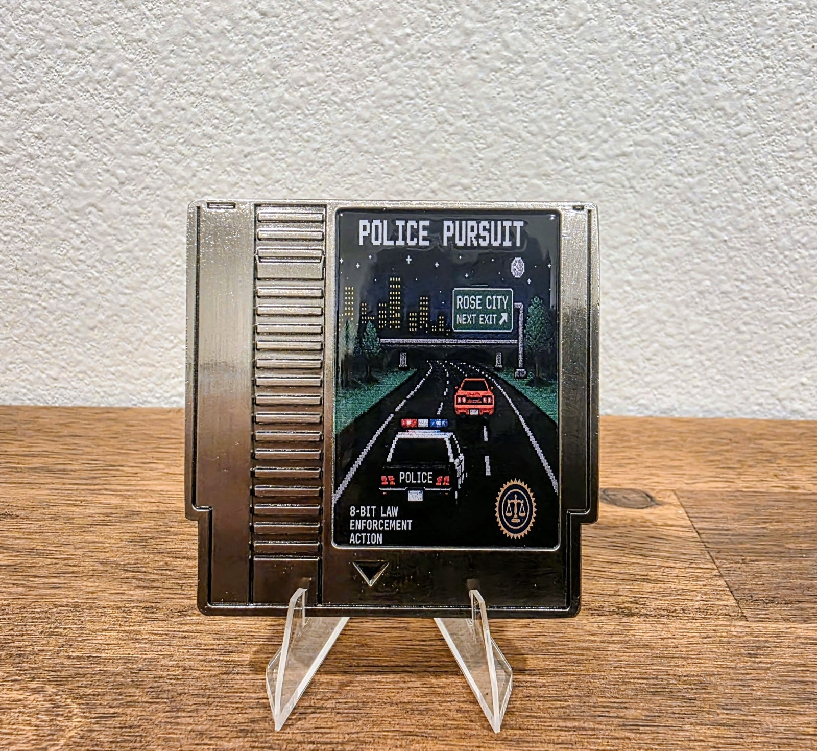 Nintendo NES Cartridge Challenge Coin Police Pursuit Retro