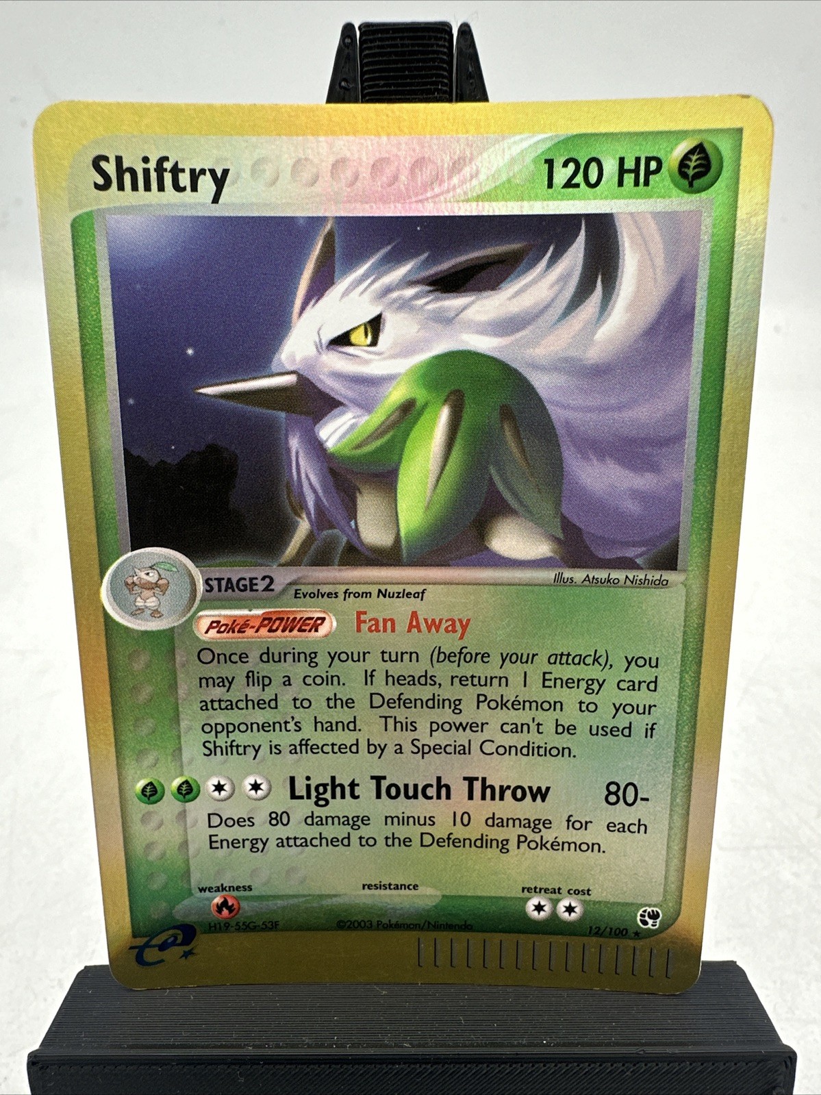 Pokemon - Shiftry - 12/100 - 2003 EX Sandstorm -Reverse Holo Rare - LP