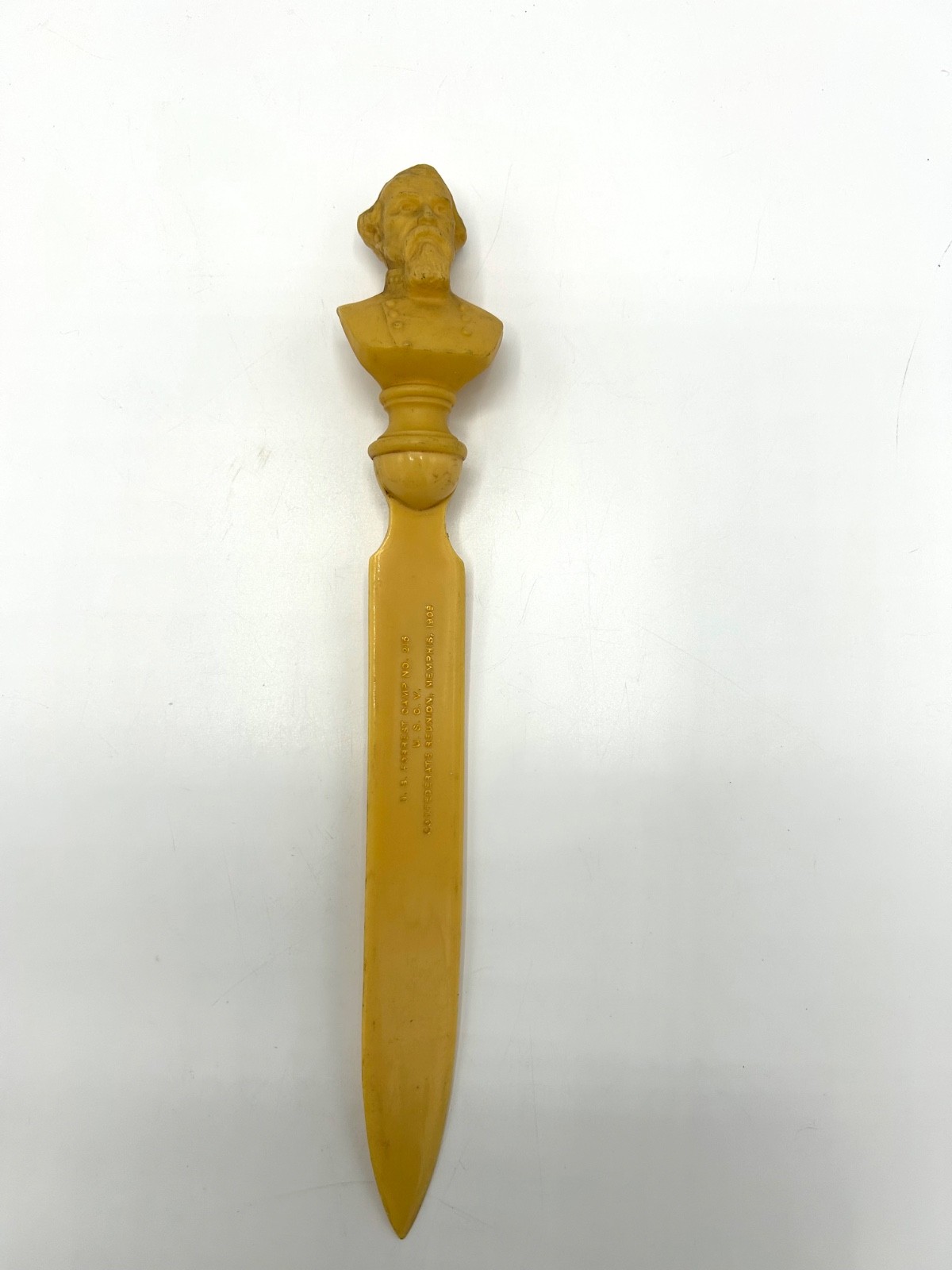Nathan Bedford Forrest USCV Camp 215 Celluloid Letter Opener - 1909 UCV Reunion
