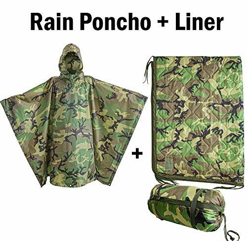 USGI Industries - Rip-Stop Liner & Rain Poncho Bundle  (Woodland)