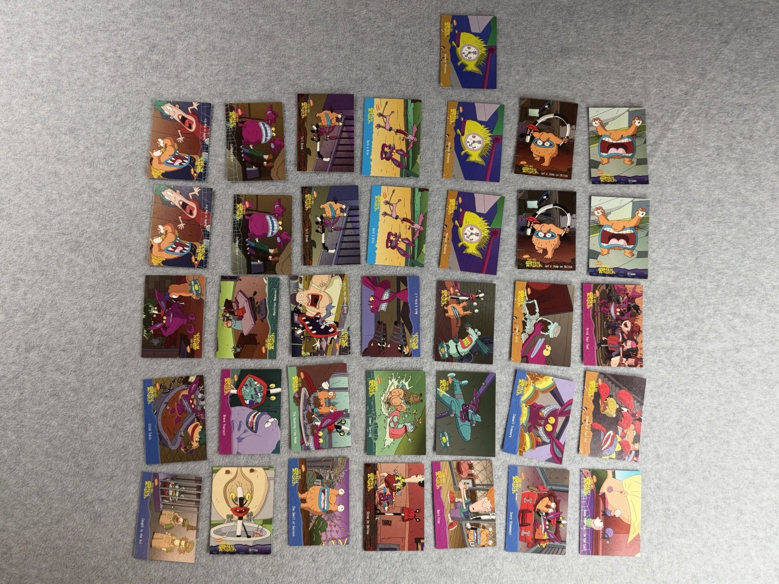 Aaahh Real Monsters Nickelodeon 1995 Fleer Trading Cards Lot Of 36