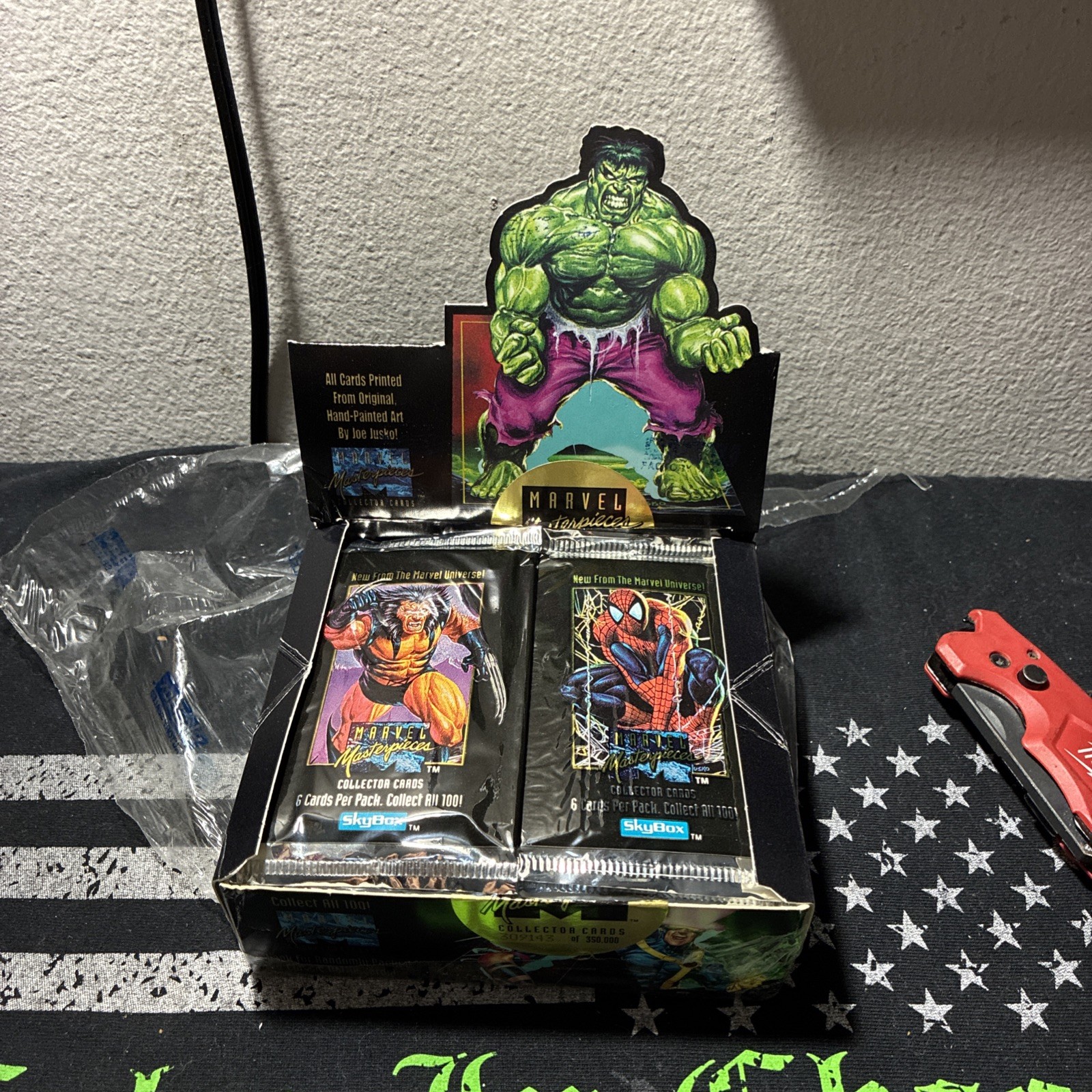 Sealed Packs- 1992 Marvel Masterpieces From Sealed Box 