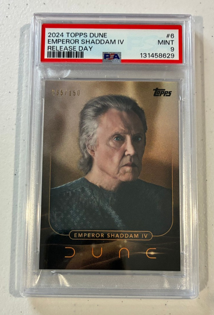 2024 Topps Dune Release Day #6 Emperor Shaddam IV #/150 PSA 9 Card