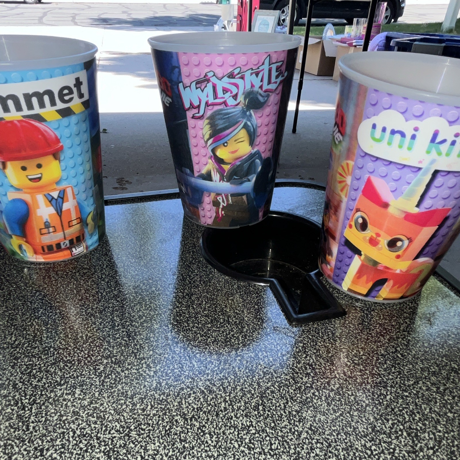 The LEGO Movie Plastic Printed Cups 3pc 16 oz Set Emmet Unikitty Wyldstyle