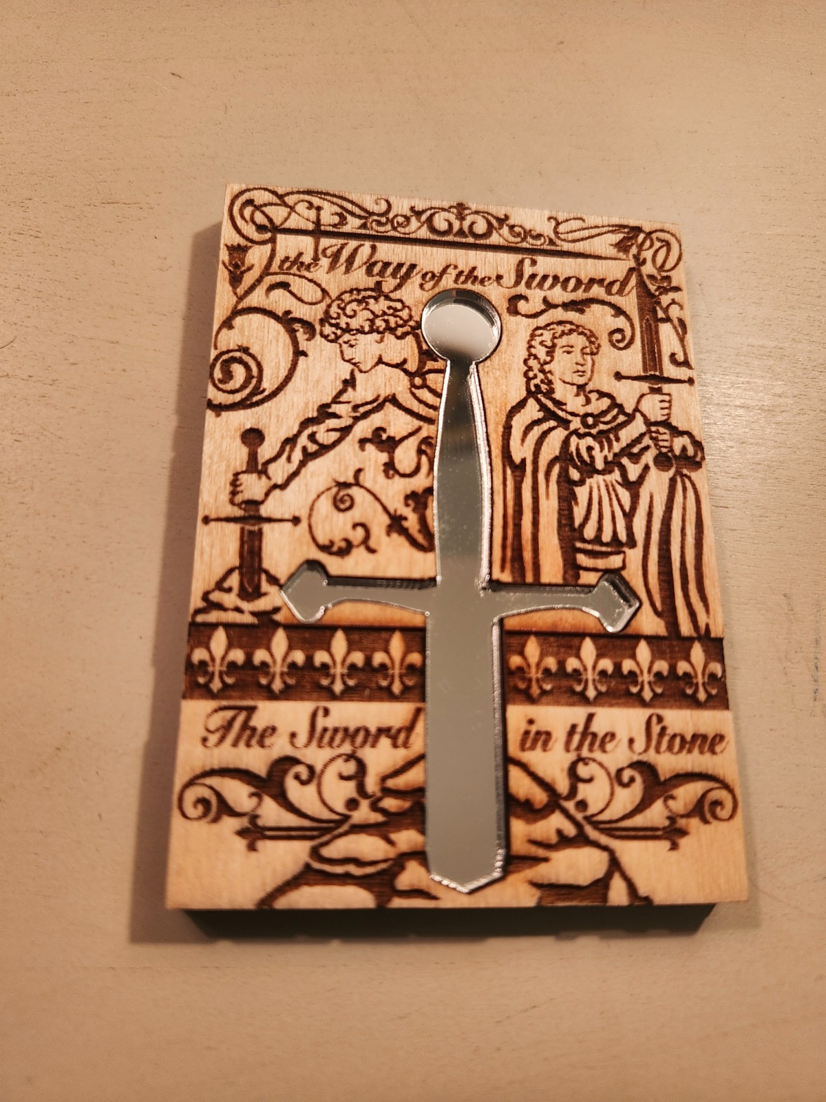 The Way Of The Sword RARE 1/1 Sword In The Stone Mirror Wood Variant Iconic COOL