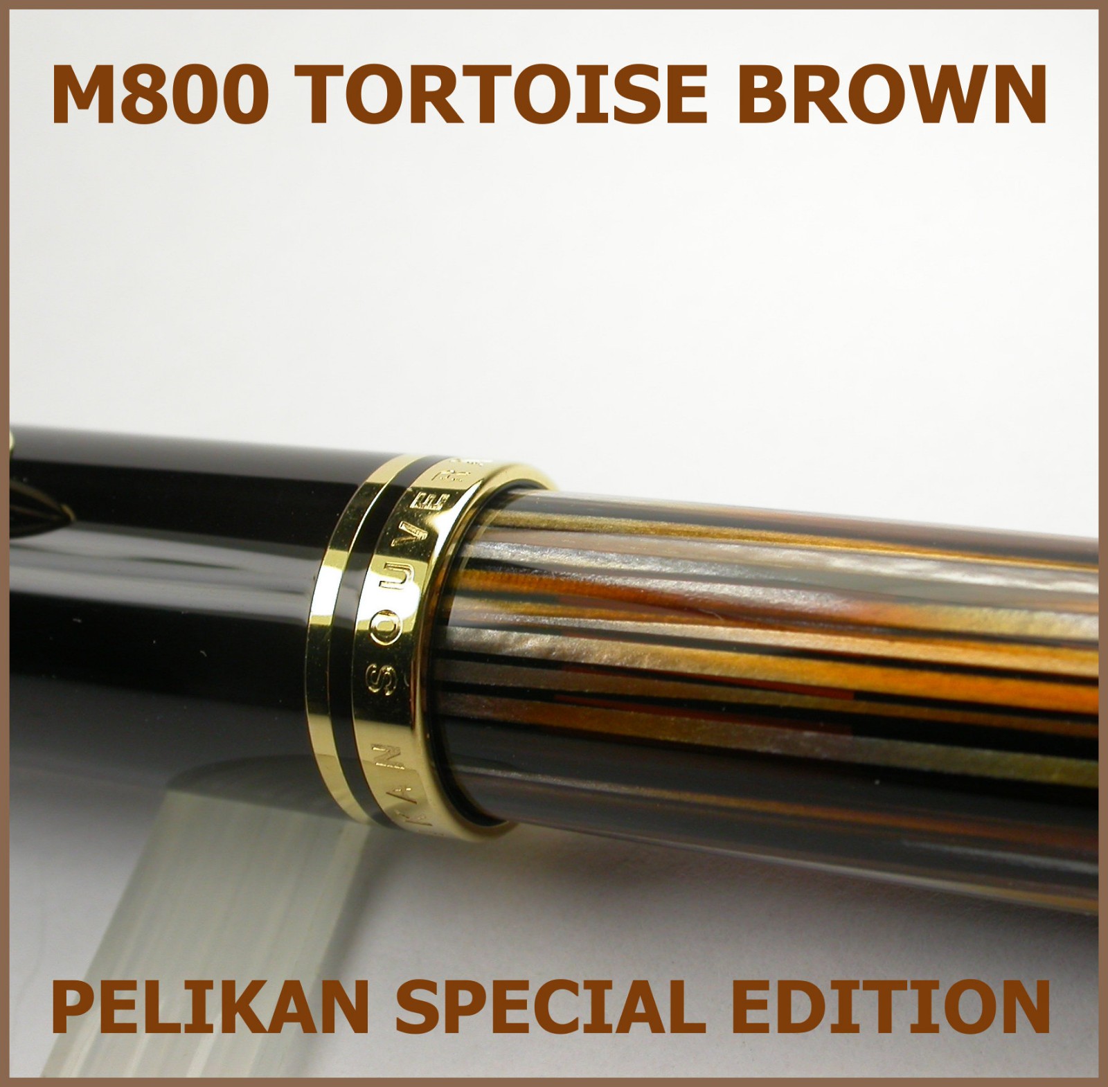 2013 PELIKAN M800 TORTOISE BROWN 18C 750 GOLD NIB MEDIUM RARE FOUNTAIN PEN NOS