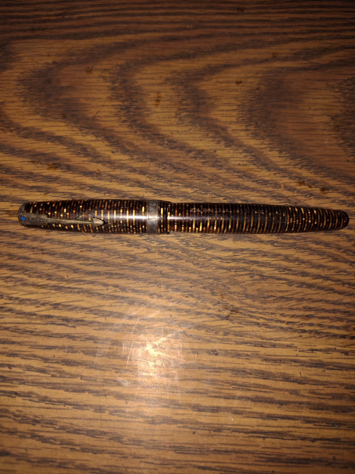 Vtg 1944 Parker Vacumatic Major Jewel Golden Pearl Fountain Pen 14K untested 