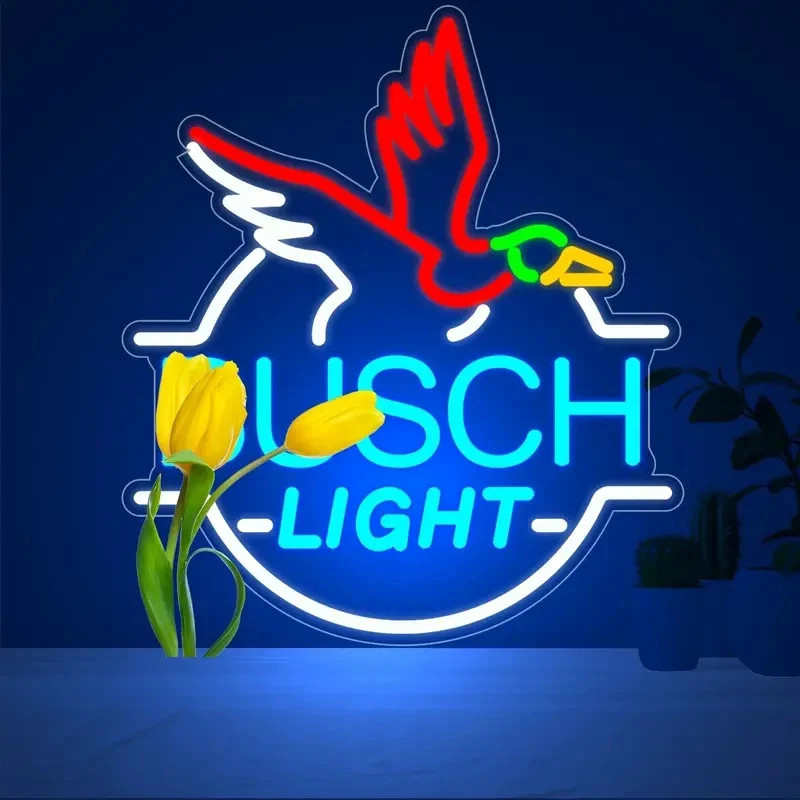 16''x14'' Flying Duck Hunting Hunters Beer LED Neon Sign With Dimmer USB Powered