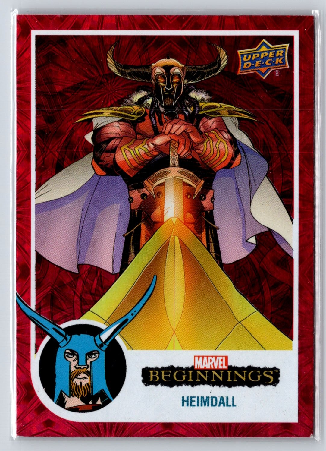 2022 Upper Deck Marvel Beginnings Volume 2, Series 1 #8 Heimdall Red Supernova