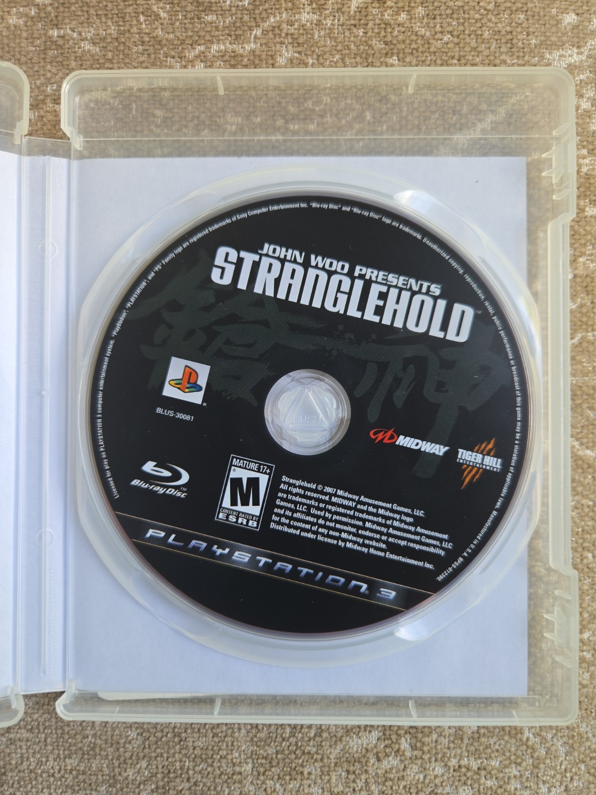 John Woo Presents Stranglehold Collector’s Edition (PS3) Tested RARE Game Only