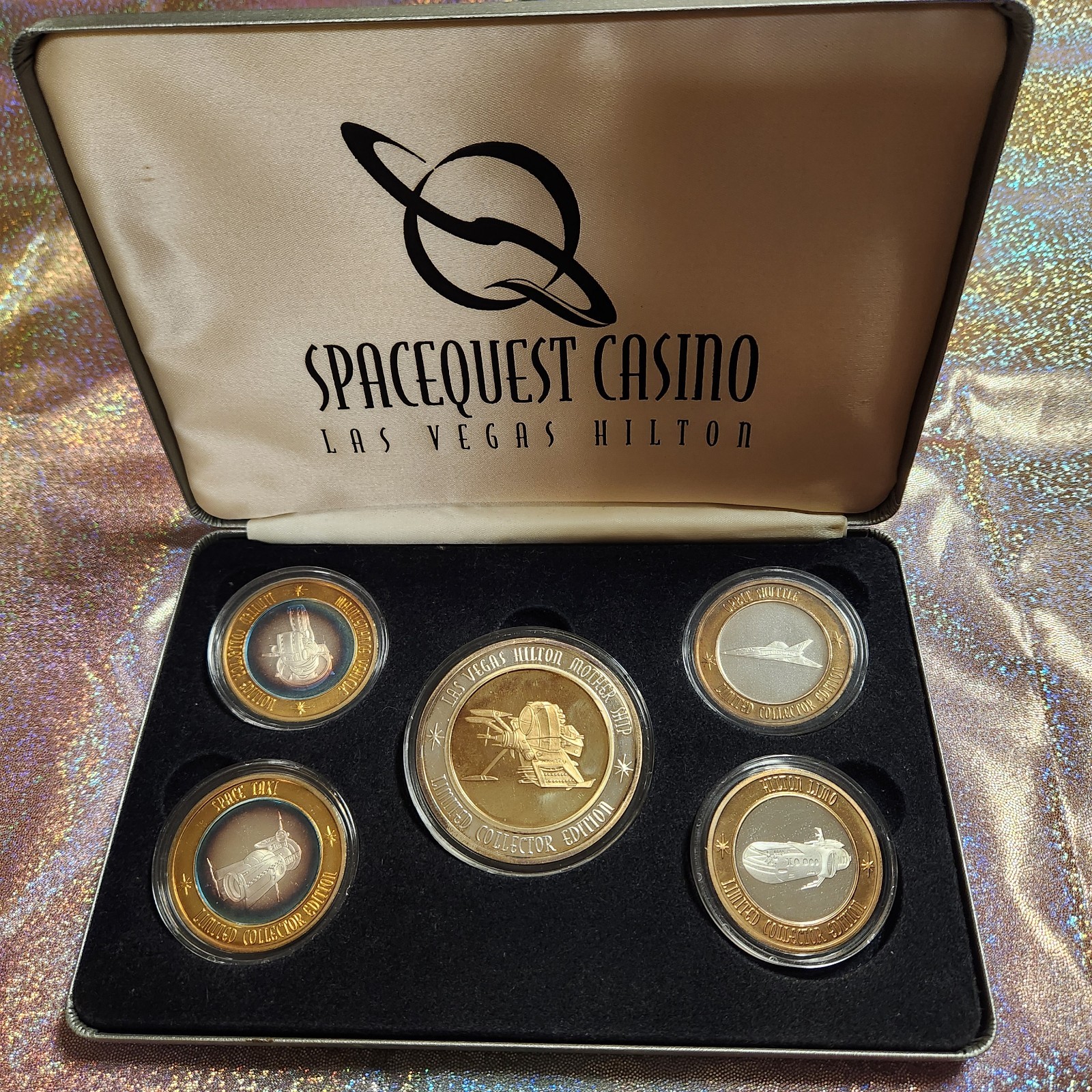 Space Quest Las Vegas Hilton Casino .999 Silver Token Set