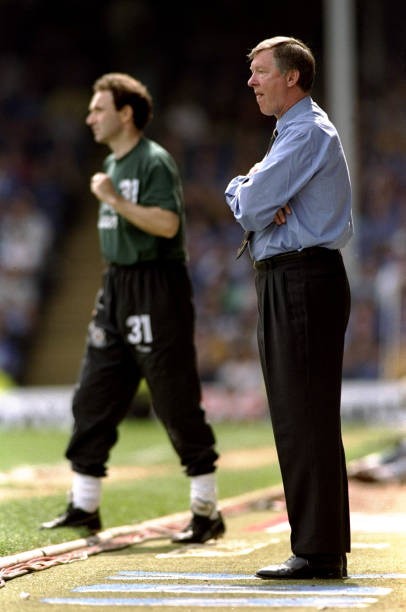 Alex Ferguson Manchester United manager watches FA Carling Premier- Old Photo