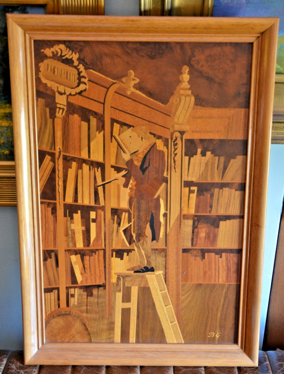 Vtg Framed Buchschmid Gretaux Marquetry 