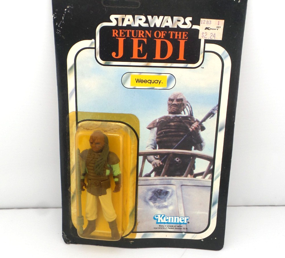Vintage Star Wars ROTJ WEEQUAY Action Figure-Unpunched