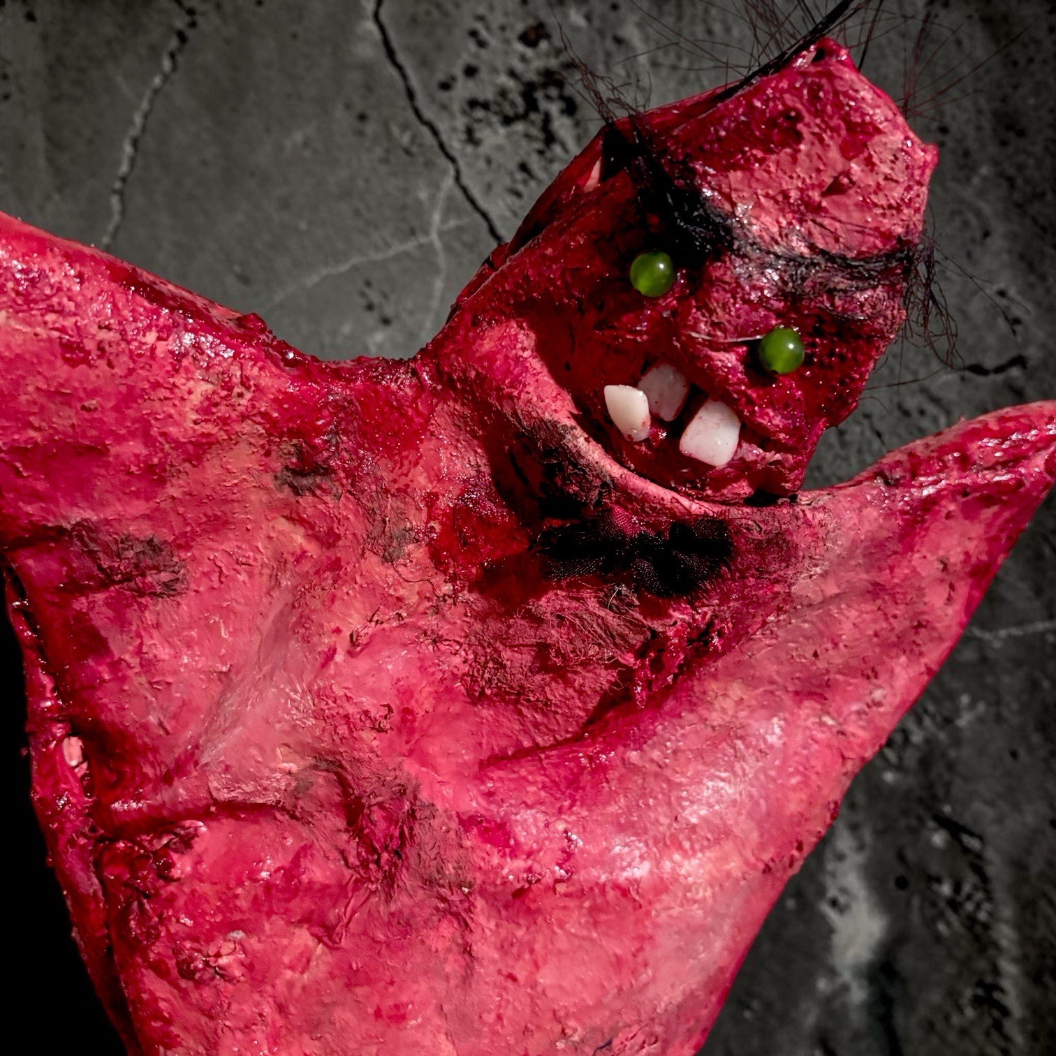 Meat Puppet Bloody Flesh Hand Puppet Latex Horror Gore OOAK Halloween Prop