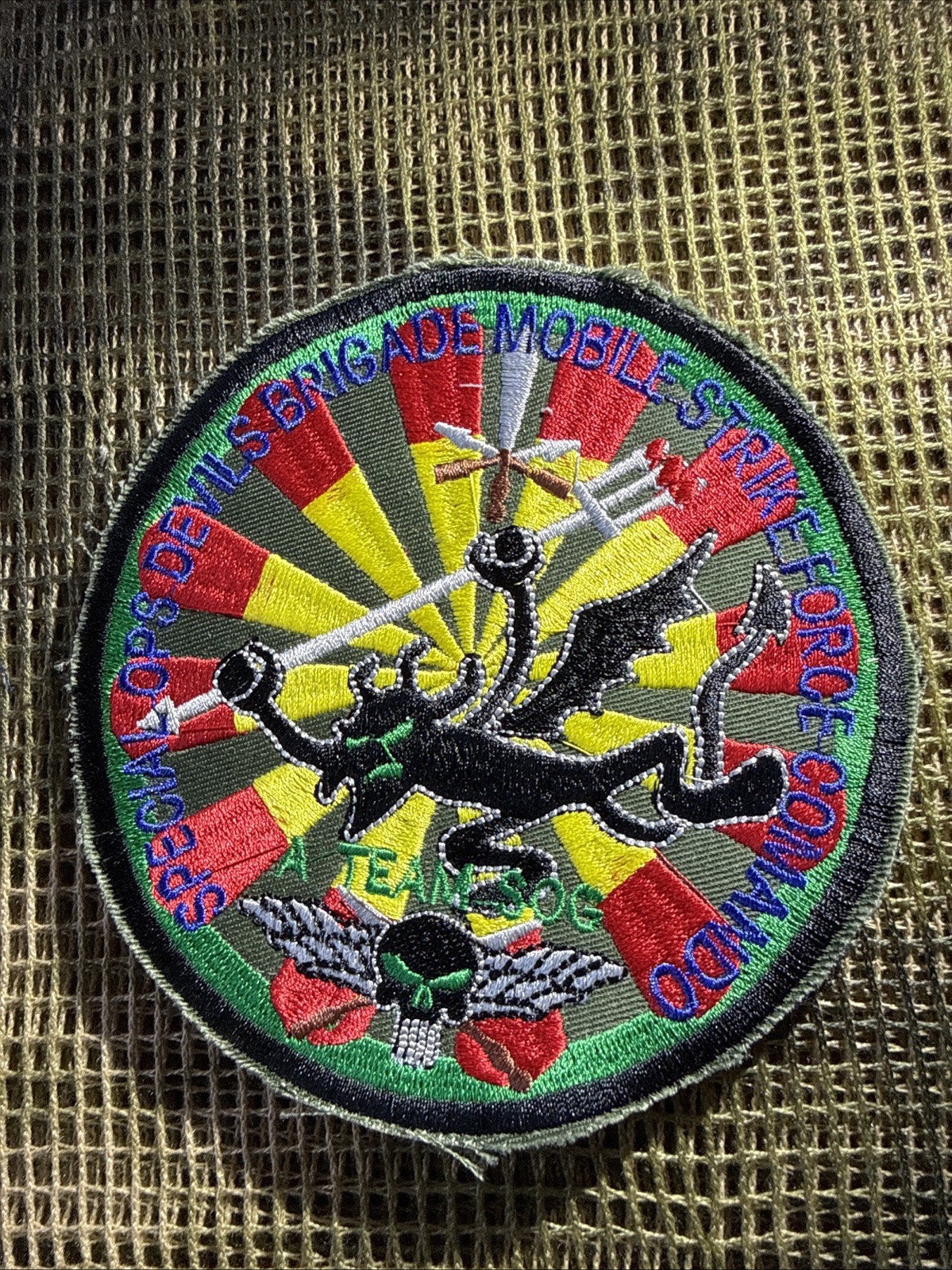 French Devils Brigade Mobile Strike Force Commando Morale Patch -Afghan Made