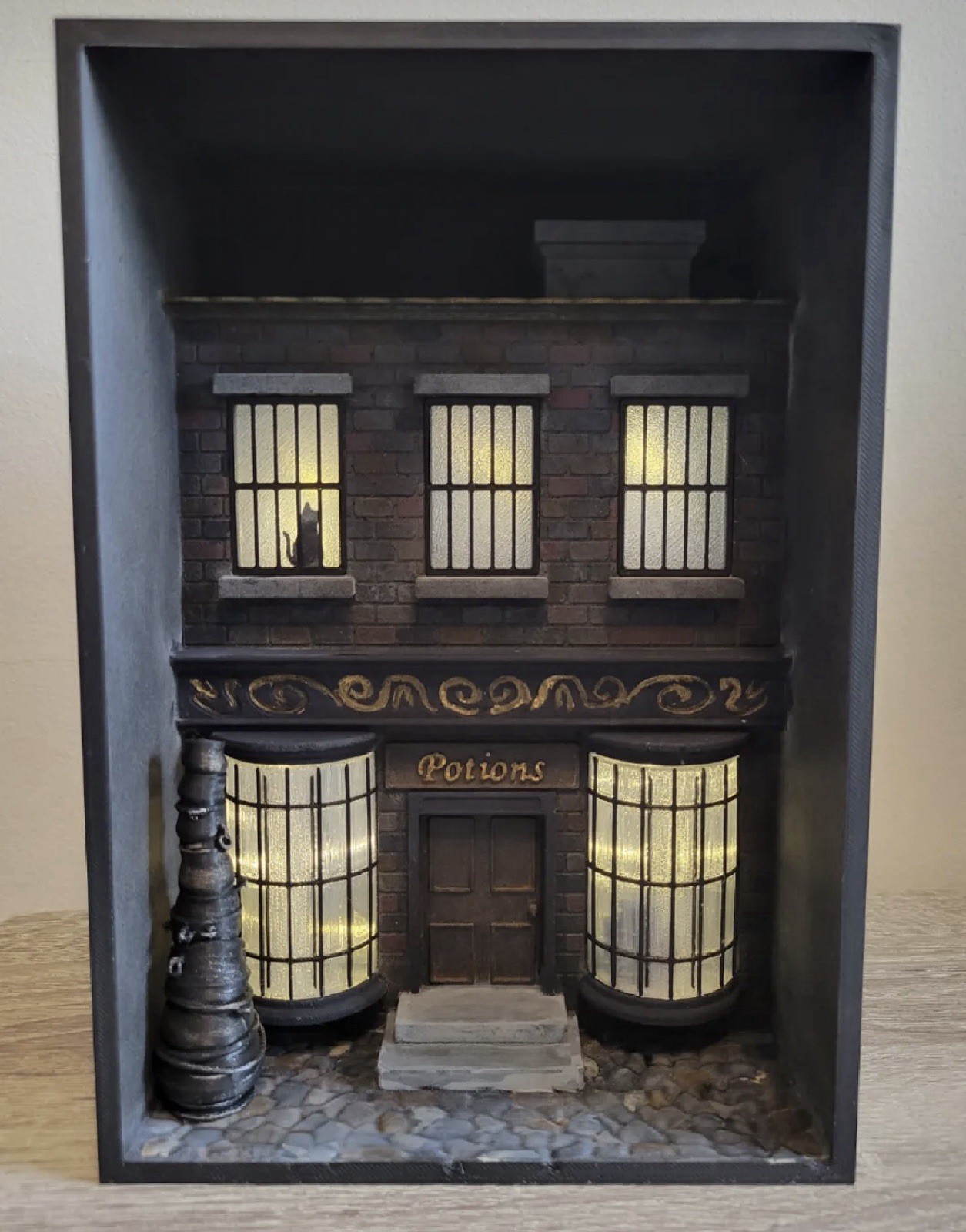 Harry Potter Potions Shop Book Nook Custom 3D Printed Bookshelf Insert Decor 