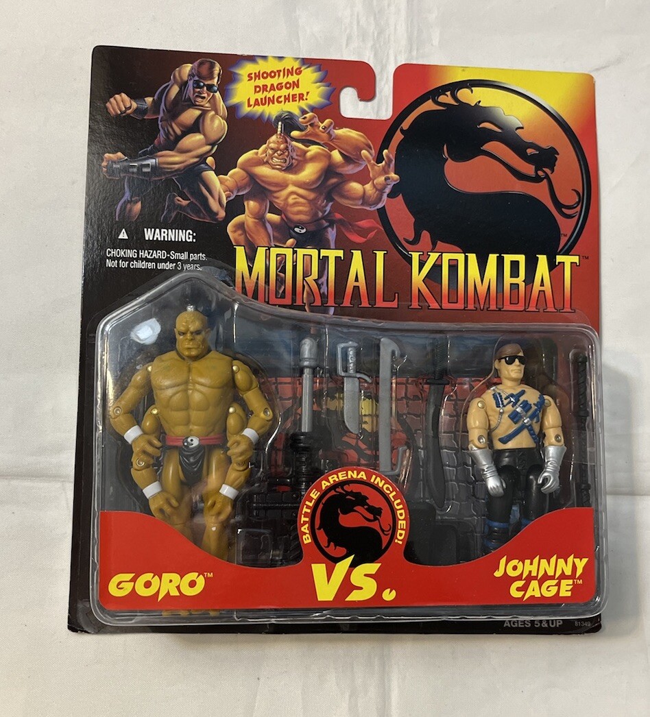 VINTAGE GI JOE MORTAL KOMBAT ACTION FIGURE HASBRO GORO V CAGE SEALED PACK MOC