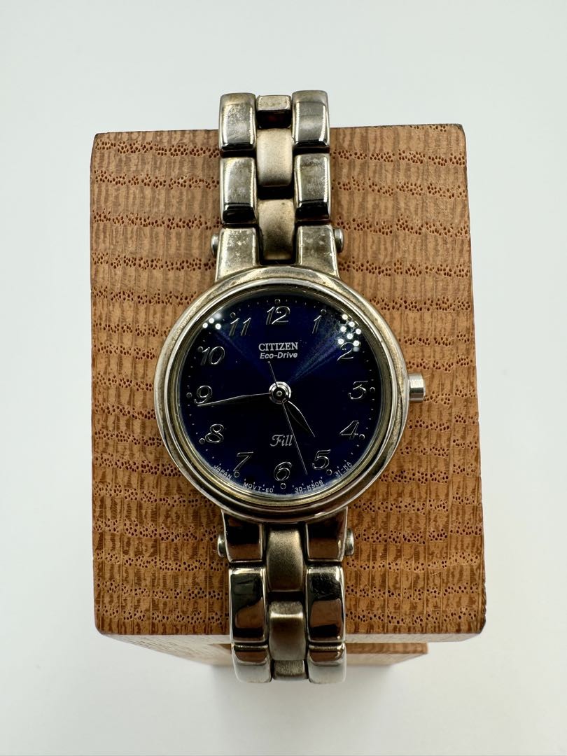 CITIZEN Eco-Drive Fill E030-K16521 Solar Quartz Blue Dial Ladies Watch Working