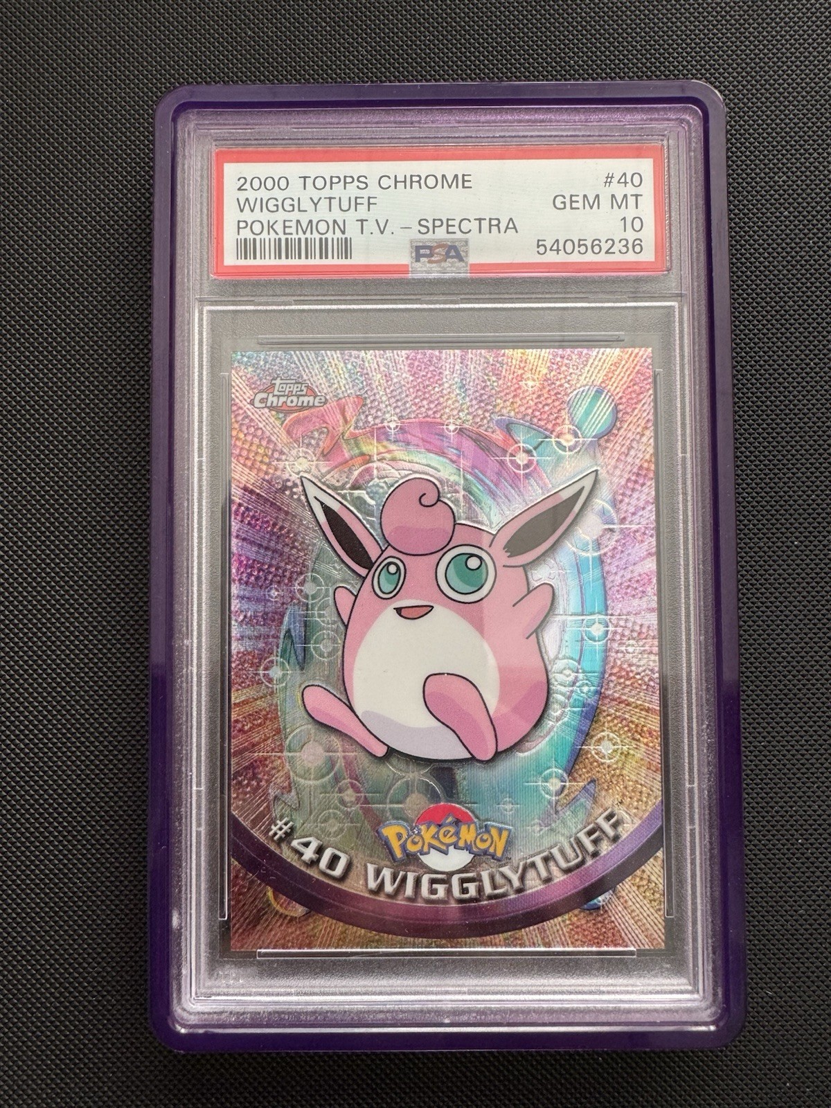 Topps 2000 Topps Chrome Pokémon TV Wigglytuff #40 Spectra PSA 10