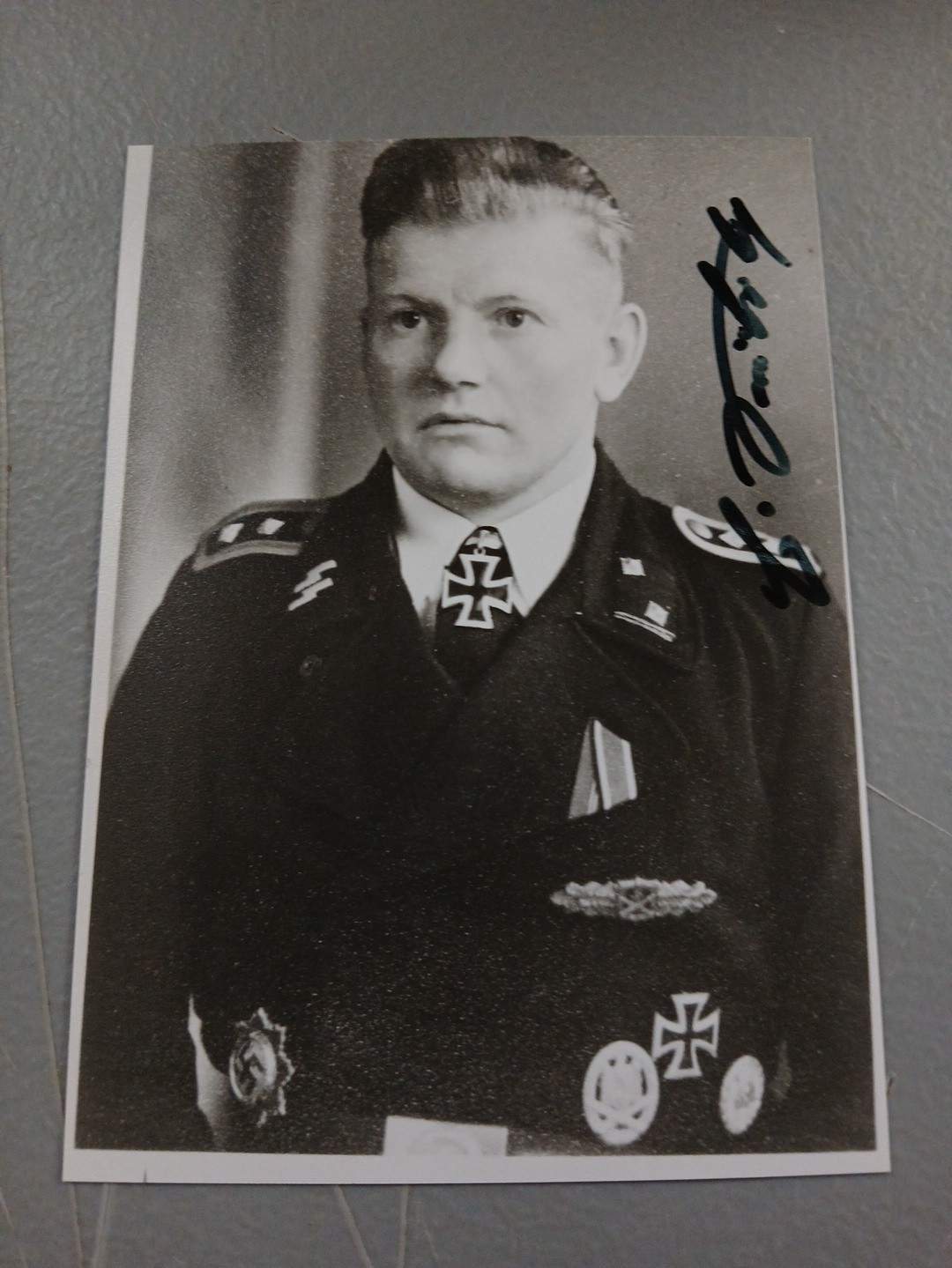 SS WW2 Signature 8th SS Panzer Reg. DAS REICH KNIGHTS CROSS