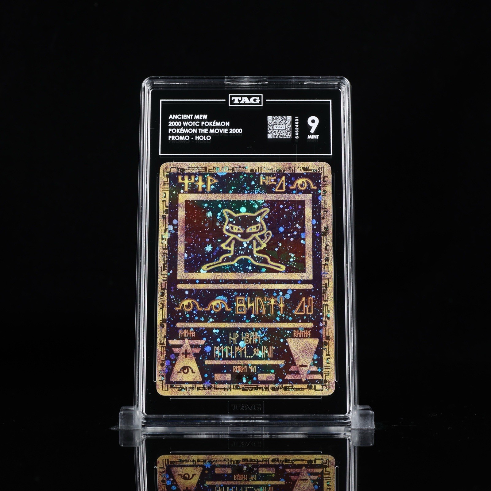 TAG 9 Mint Ancient Mew **2 SWIRLS** 2000 Pokémon The Movie Promo Holo WOTC Card