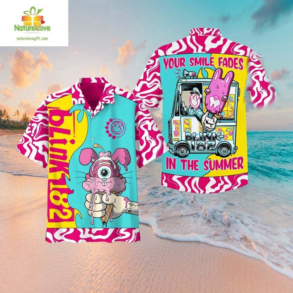 IN THE SUMMER Blik-182 Hawaiian Shirt hot new All sizes