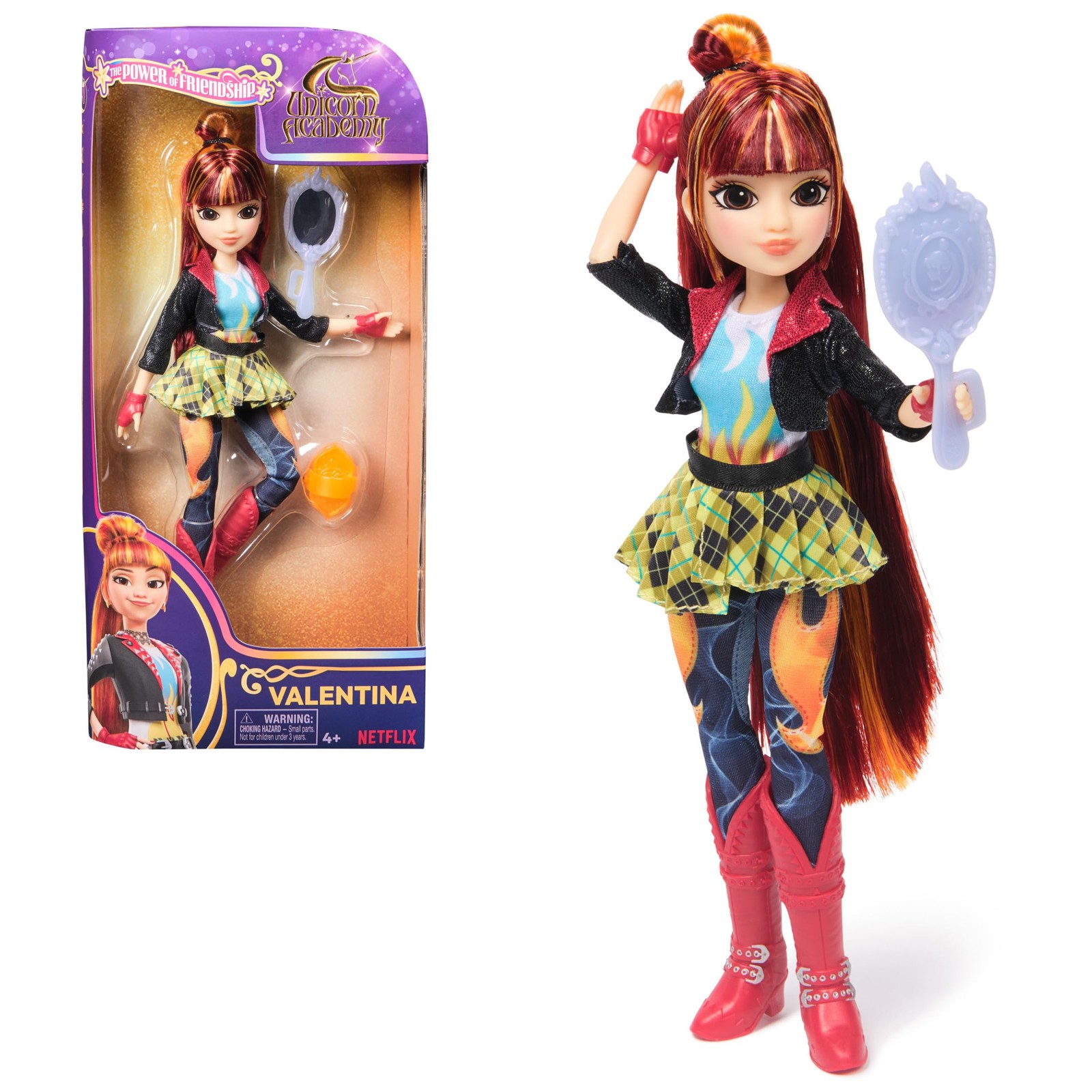 Unicorn Academy 9.5-inch Valentina Fashion Doll, Unicorn Toys, Ages 4+