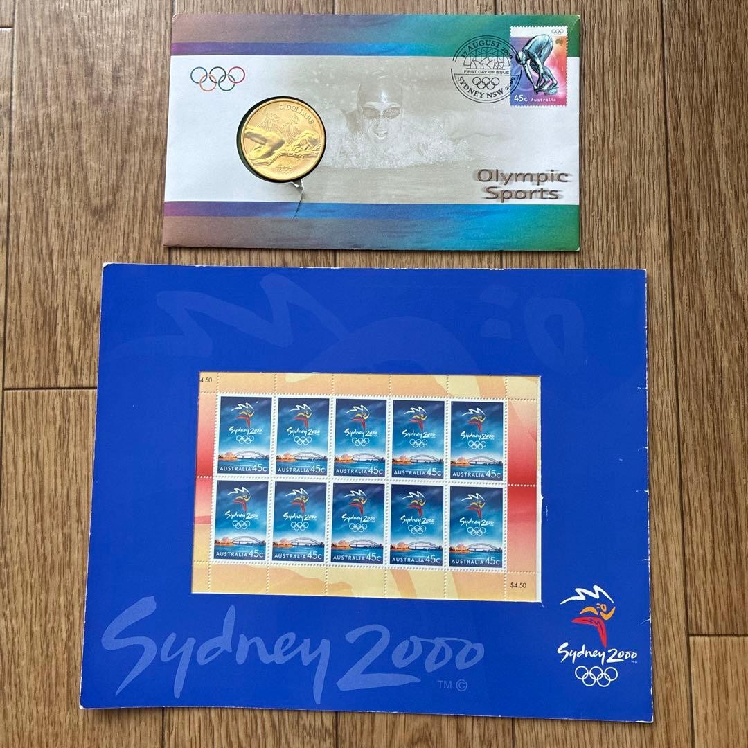 Sydney Olympics Commemorative Coin & Stamp Set Japan Collectible