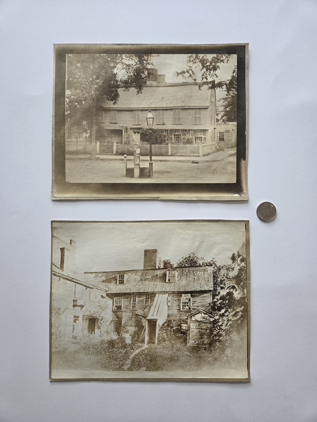 2  Large Antique Salem Witch Trials PHOTOS of the 