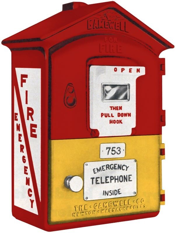 1957 Style GAMEWELL Fire Alarm Box DIECUT NEW 28