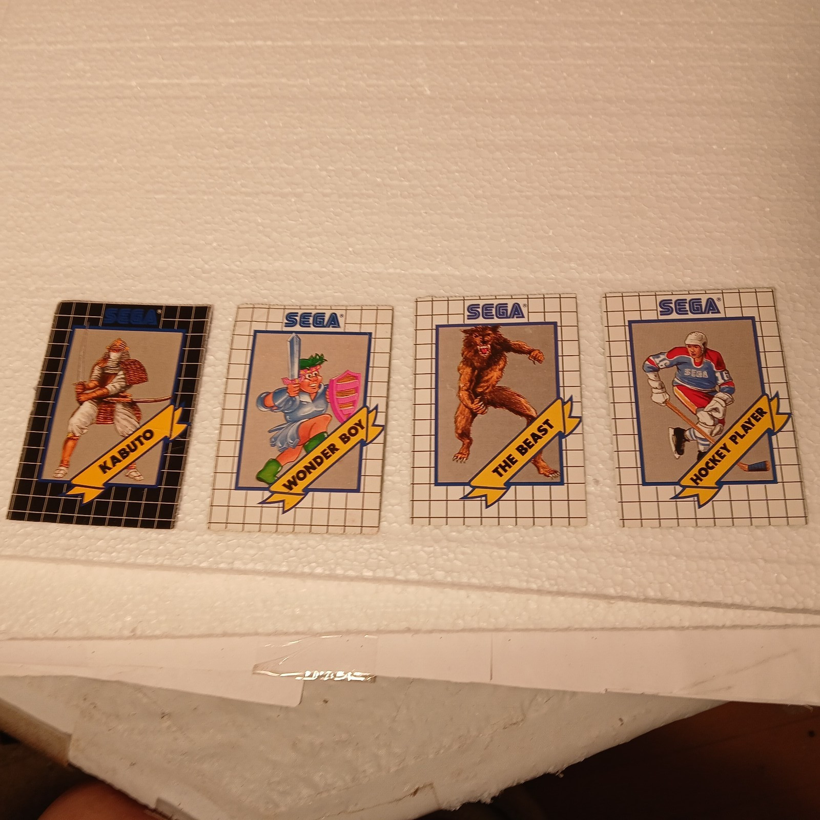 Vintage 1990 SEGA Visions Magazine Trading Cards Lot of 4 - Wonder Boy, Shinobi