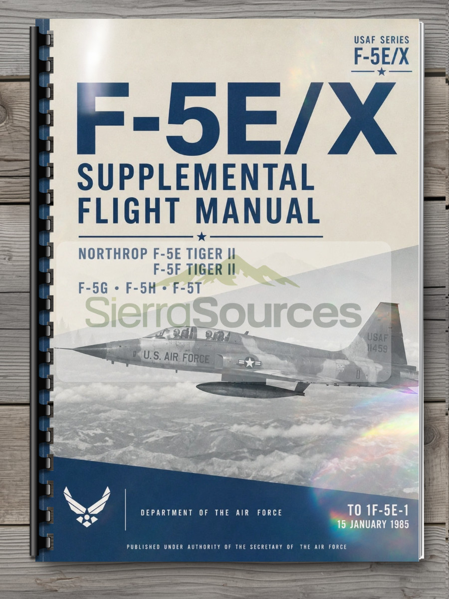 F-5E/X Supplemental Flight Manual  Northrop Tiger II F5E F5EF