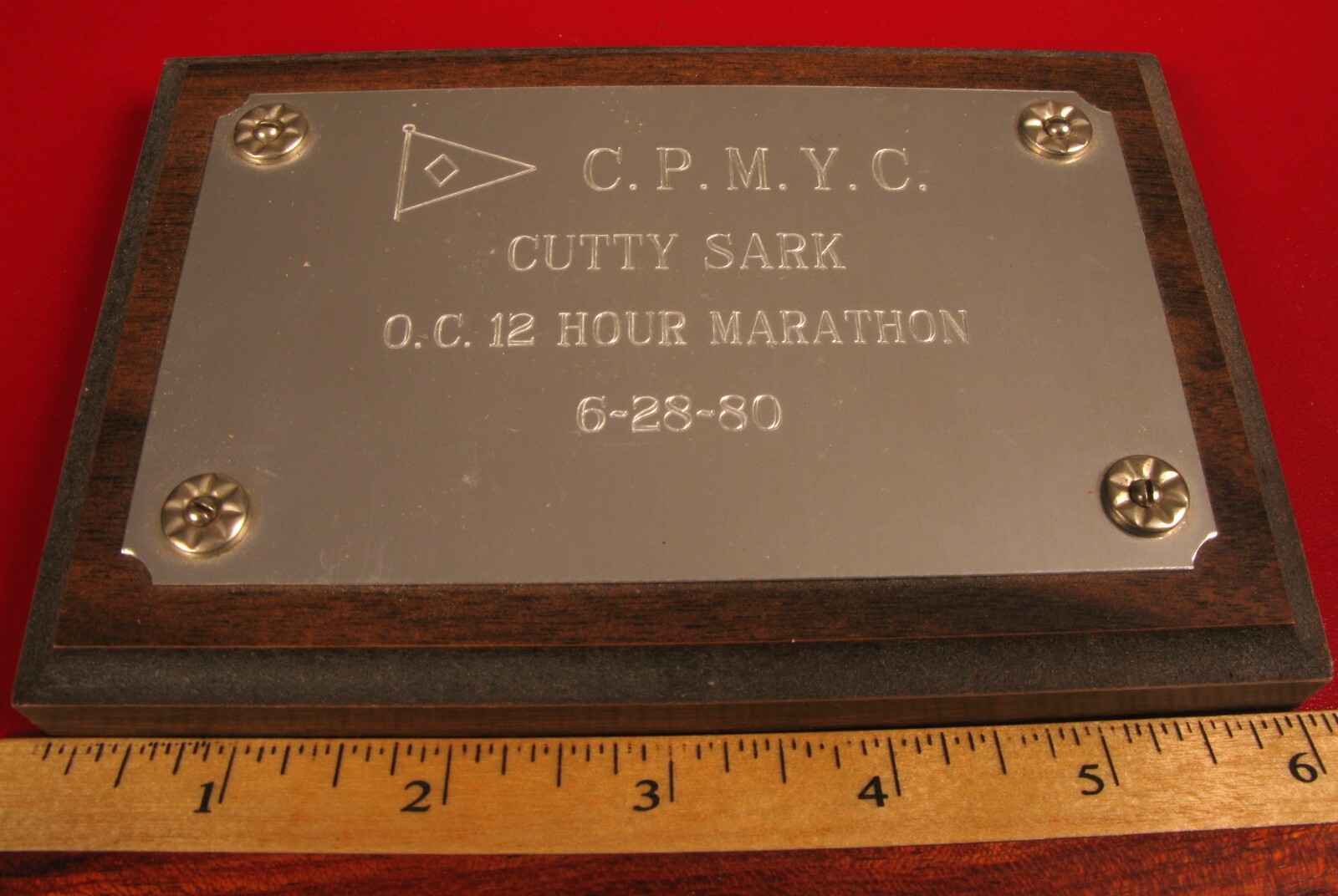 1980 CPMYC CENTRAL PARK MODEL YACHT CLUB 12 HOUR MARATHON RACE CUTTY SARK TROPHY