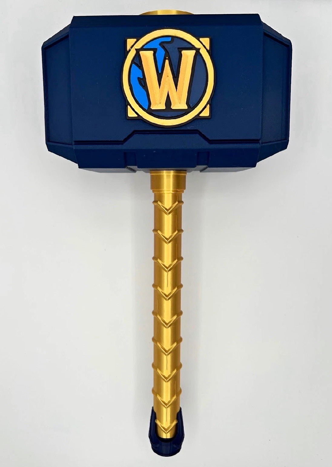 World of Warcraft Blue Gold Black Decorative Hammer Prop Thor Hammer Desk Decor