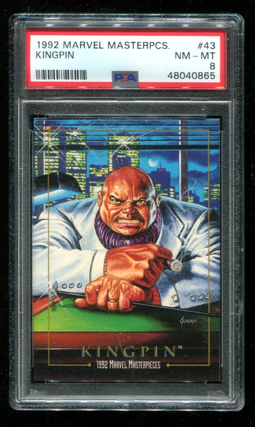 1992 SkyBox #43 Kingpin PSA 8 NM-MT Marvel Masterpieces~(PL)