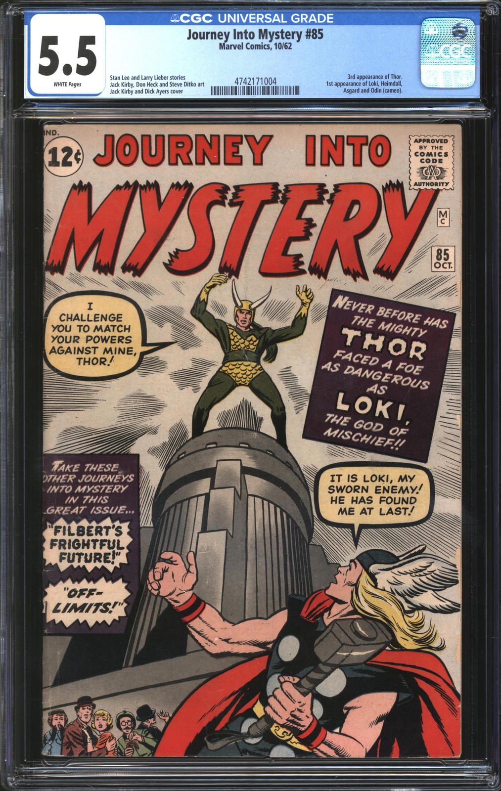 Journey Into Mystery (1952) # 85 CGC 5.5 FN-