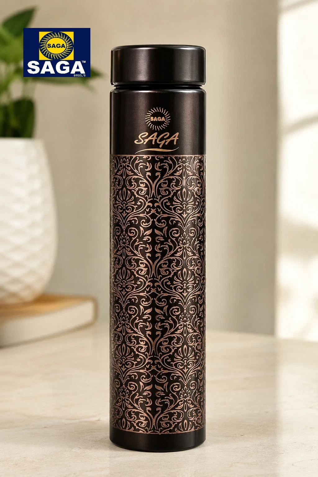 Antique Design Pure Copper Water Bottle Ayurvedic Health Benefit