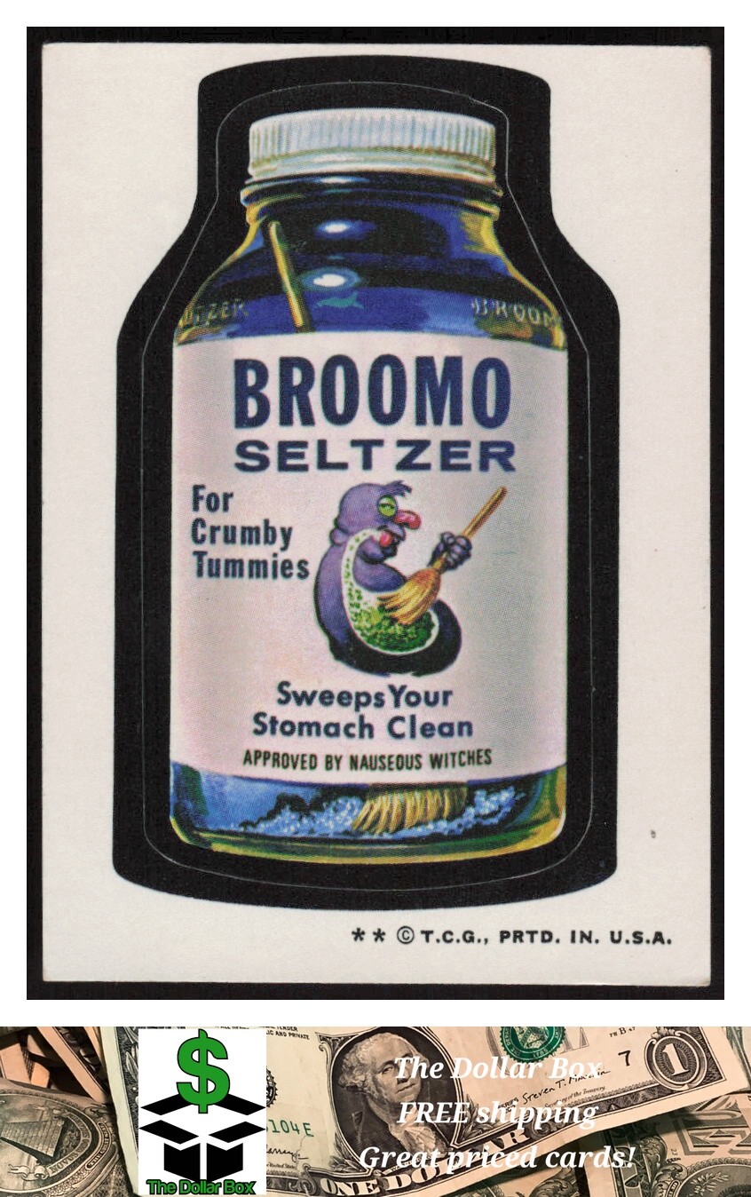 1974 Topps Wacky Packages 6th Series #NNO Broomo Seltzer -