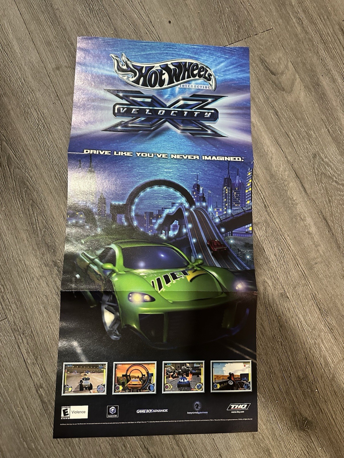 Hot Wheels Velocity X PS2 Gamecube GBA PC 2002 Print Ad/Poster Official 22 X 11