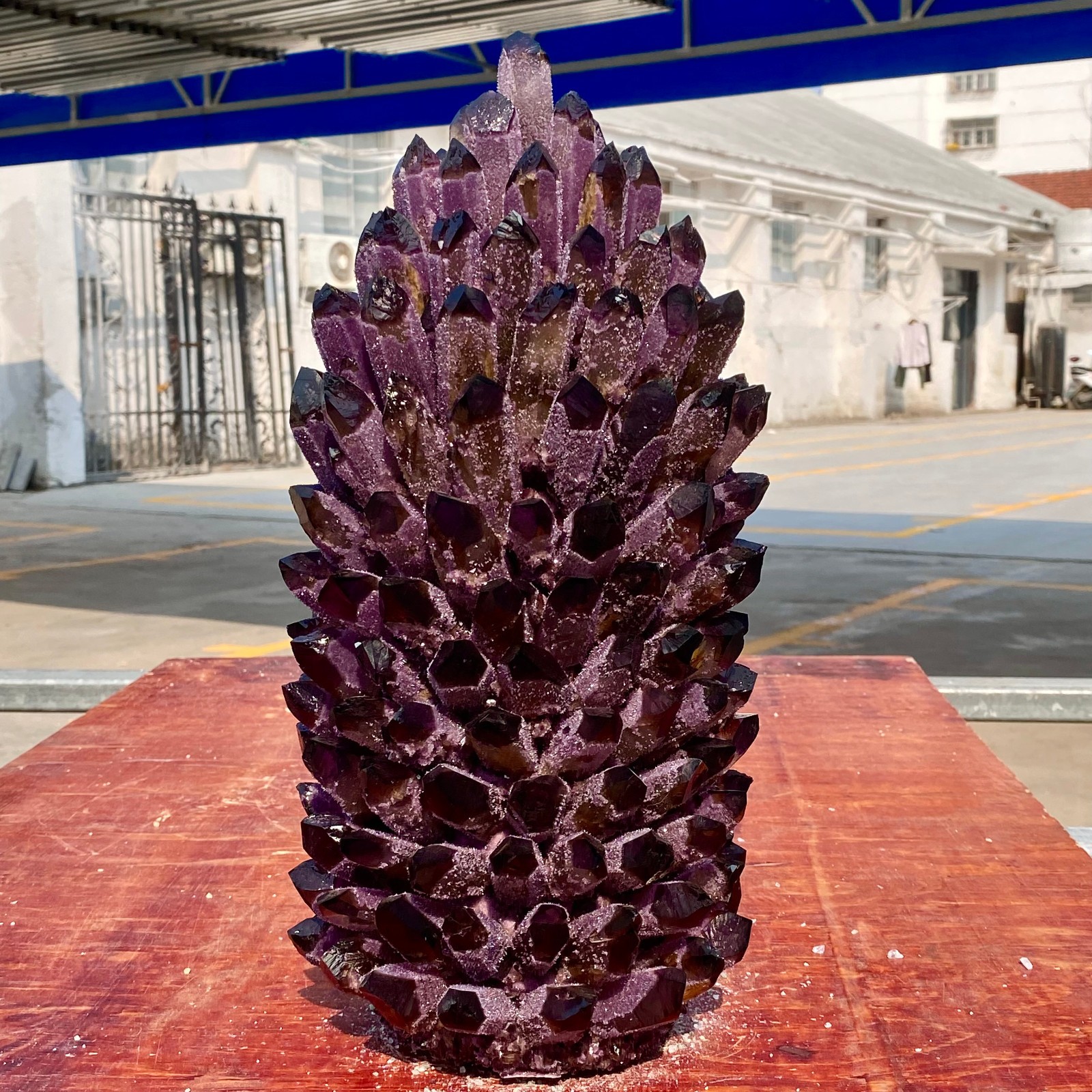 25LB   New Find purple PhantomQuartz Crystal Cluster MineralSpecimen
