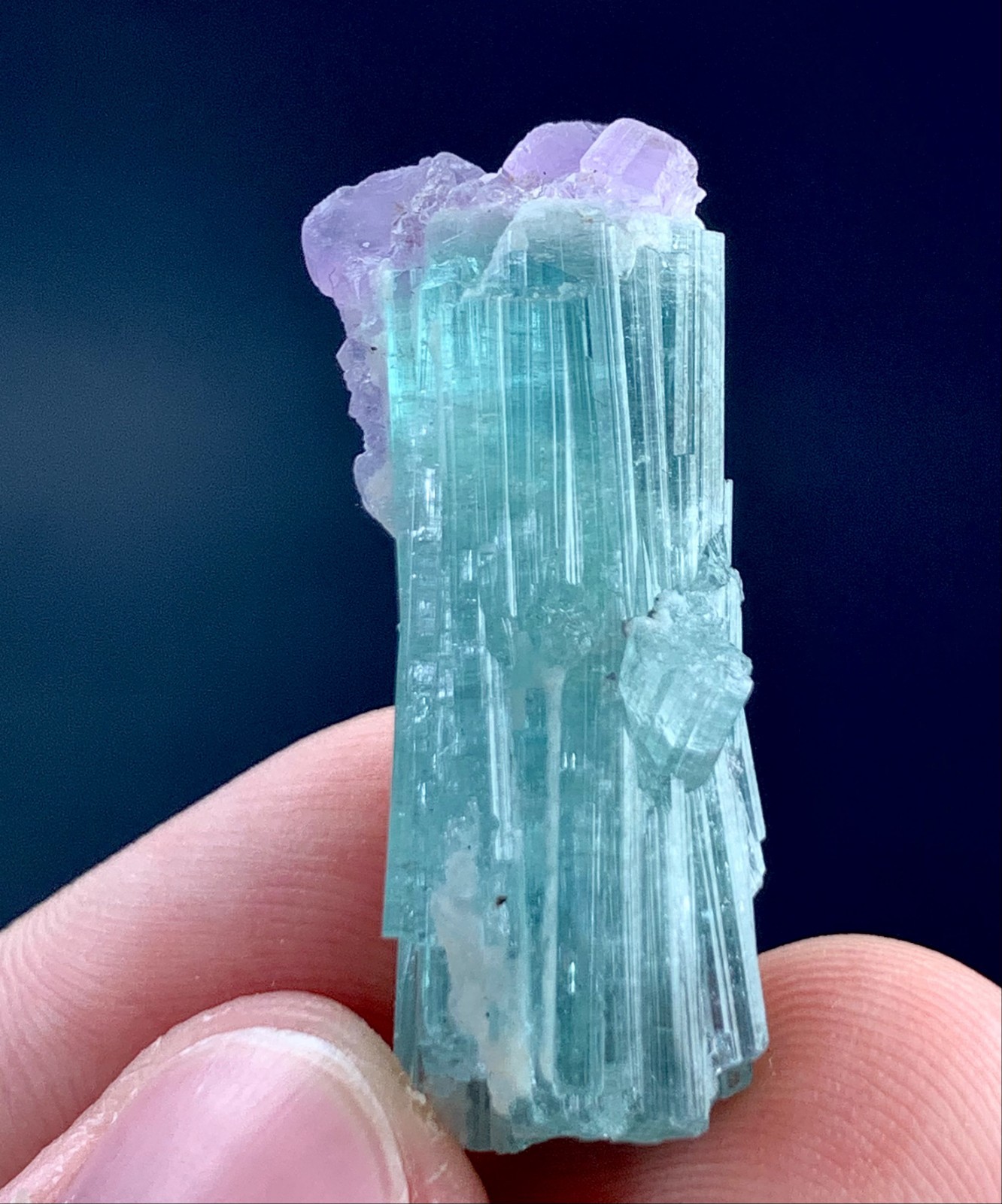 39 Ct Natural Tourmaline with Pink Apatite Crystal Specimen Afghanistan