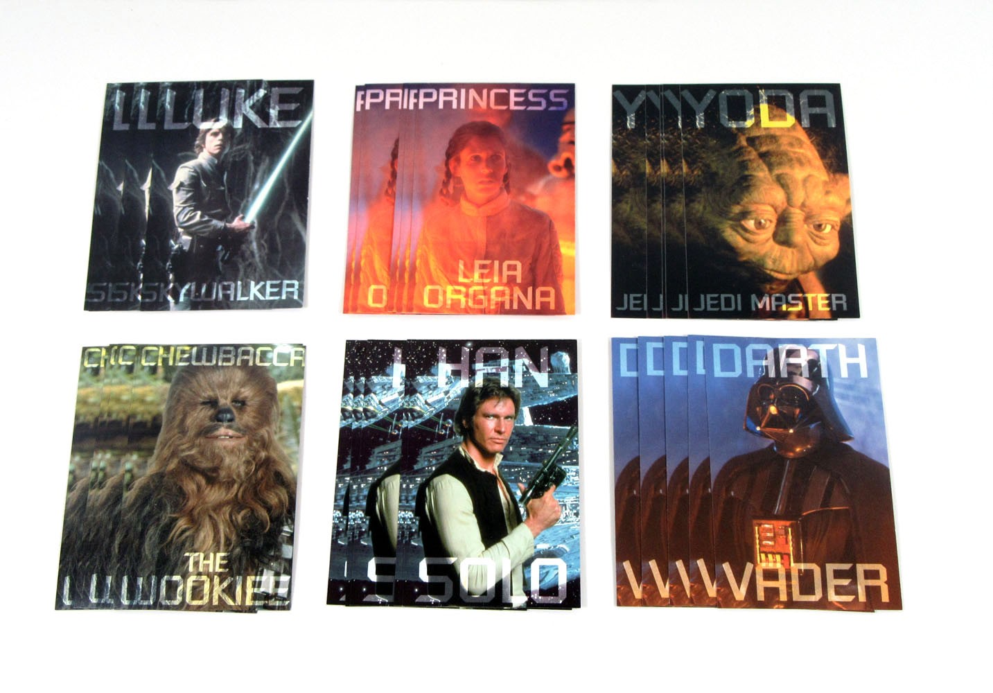 Lot of (5) 1998 LucasFilm Fan Club UK Star Wars Fan Club Very Rare Card Set (6)